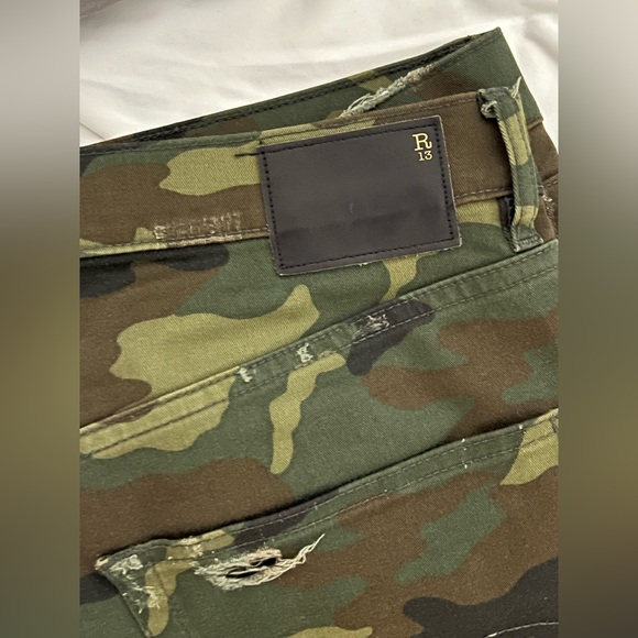 R13 camouflage ripped jeans - Picture 5 of 7
